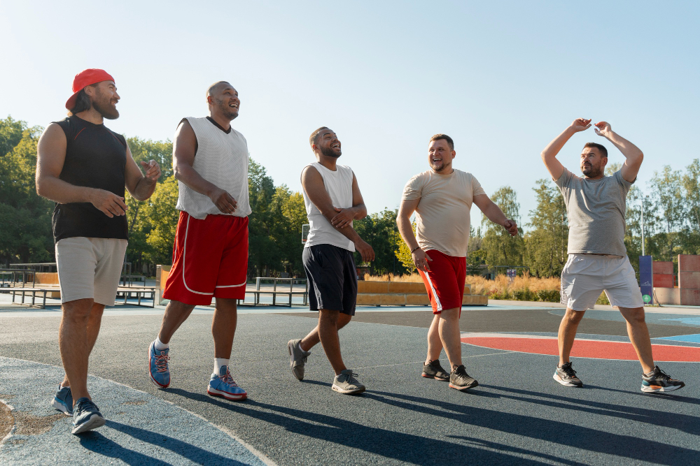 Sesión deportiva al aire libre
